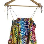 All Things Mochi Blessica Rainbow Polka Dot Print Tiered Silk Mini Dress Sz S White Photo 11