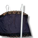 Vtg 1970s Black Silky & Lace 2 Pc Babydoll Tank Pants Pajamas Set 3X Made In USA Photo 9