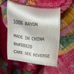 Boho Floral Maxi Skirt XS Smocked Waist Button Front Festival Cottagecore Boho Pink Photo 10