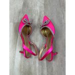 Lilly Pulitzer  Cerise Pink Ryley Slingback Pump Jewel Bow Kitten Heels Size 7.5 Photo 6