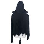 Wildfox  Marley Oversized Black Hoodie Crop Relaxed 100% Cotton Sweater Top Small Photo 6