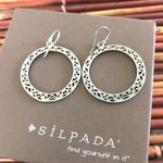 Silpada  Sterling Silver Filigree Hoop Earrings Photo 3