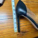 BCBGeneration Black Leather Lania Pointed Clear Stiletto Heels Size 8.5 Photo 12