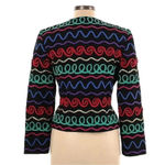 Maggy London Vintage Embroidered Ribbon Art To Wear Blazer Jacket Size 10 Med M Photo 1