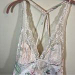 Cassandra Intimates Babydoll Floral Lace Slip Nightgown Large White Photo 1