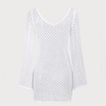Berlook White Crochet Mesh Skirt Blouse Photo 6