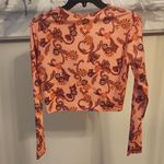 ALC Frank A.L.C. Ansel Rash Guard Top Pink Floral Long Sleeve Size L Photo 5