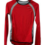 Nike Dri-FIT Shirt Womens XS Long Sleeve Lightweight Running Athletic Top Red Photo 0