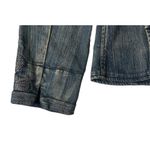 Coldwater Creek Womens  Shaped Embroidered Ornate Stretch Denim Jean Jacket Sz P8 Photo 5