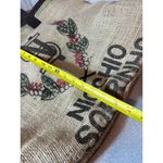 Vintage Woven Burlap Tote‎ Bag Photo 5