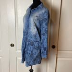 American Eagle DENIM FLORAL BUTTON UP LONG SLEEVE DRESS Photo 1