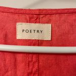 Poetry  short-sleeve v-neck midi dress linen size 10 oversized lagenlook minimal Photo 12