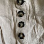 Mustard Seed high waisted tan / beige paper bag shorts with button front Photo 2