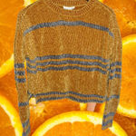 Cloud Chaser  Yellow‎ and Gray Stripe Crew Neck Sweater Size Medium Photo 0