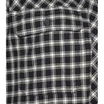 Madewell  Black & White Plaid Midi Shirt Dress Size M Long Sleeve Pockets Buttons Photo 2