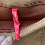 Spanx  Camel Tan Sueded Moleskin Fabric Leggings L Photo 5