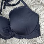 Victoria's Secret Victoria’s Secret The Getaway Halter black bikini swim top women’s size 32DD Photo 3