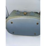 Dooney & Bourke  Blue Yellow Dots Cabrio Leather Bucket Purse‎ Shoulder Bag Photo 8