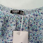 Yoins  blue‎ and white floral dress size medium Photo 2