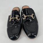 Pascucci Black Patent leather horse bit mules loafers Italy size 37.5 Slides Photo 3