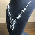 Sterling Silver Old Southwest White Buffalo Turquoise Cabochon Link Necklace 925 Photo 1