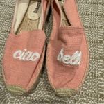 Soludos Ciao Bella Dusty Pink & Woven Smoking Slippers Espadrilles | Size 6 Photo 3