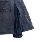 BCBGMAXAZRIA Black Crochet Paneled Sleeveless Pleated Sheath Midi Dress Size XS Photo 5