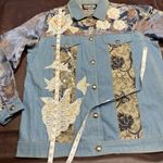 Indigo Moon Womens Medium Jean Tribal Dressy Jacket Embroidery Boho Artsy Spring Blue Photo 14
