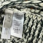 Loft Chunky Knit Infinity Scarf Black Ivory Speckled Cozy Parisian Quiet Luxury Photo 4