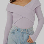 Free People  Marley Off the Shoulder Long-Sleeve Rib‎ Top NWT Photo 0
