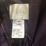 W•too Wtoo Dark Purple Floral Lace Shoulders Formal Dress Photo 5