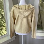 SO  Light Butter Pastel Yellow Boxy Cropped Quarter Zip Hoodie Sweatshirt Large Photo 3