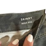 Nicole Miller  Green Camo Riveted Skinny High Rise Raw Hem Denim Jeans Women Sz 4 Photo 11