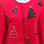 Vintage 1990’s Designers originals Christmas cardigan Red Size M Photo 4