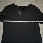 All Saints Kay Charcoal V-Neck Split Short Sleeve Tie Tee Size XS NWT Basic Photo 9