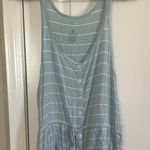 Volcom Sky Blue and White Striped Tank Top Photo 0