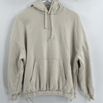 ZARA Cream Pullover Cinched Hoodie Sweatshirt Pocket Casual Women's Size Small Photo 0