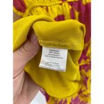 Caroline Constas Liv Yellow Floral Print Silk Long Sleeve V Photo 6