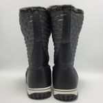 Tundra Boots Zermat Snow Quilted Faux Fur Trim Boot Women's Size 9 Black Photo 1