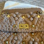 Valentino Garavani Beige Cashmere Medium Roman Stud Bag Photo 1