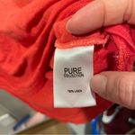 Cute ombre starburst sun goddess linen flowy top short sleeve Pure Collection Orange Size M Photo 5