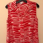 CAbi Red Brush Stroke Drop-waist Dress Photo 2