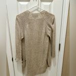 Brochu Walker  Linen Blend Open
Cardigan Sweater Size S Tan Oatmeal
3/4 Sleeves Photo 8