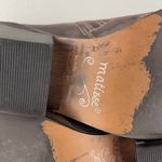 Matisse Footwear MATISSE Vintage Brown Leather Western Pointed Toe Slip On Heel Mule Ankle Boots Photo 10