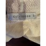 Cut Loose Sweater Women Medium Ivory Textured Open Front Knit Cardigan Boho Photo 8