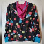 Anne Carson  Multicolor Floral Bomber Jacket 100% Silk  Size :M Photo 2