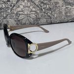 Salvatore Ferragamo NEW  Two Tone Oversized Sunglasses in Black Nude Photo 1
