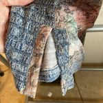 cupio  Blue Pink Floral Soft Knit Vee Neck Sweater‎ Size Large Photo 3