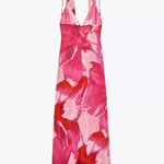 ZARA  Elegant Pink Floral Maxi Dress Photo 7