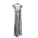 Storia ‎ Striped Smocked Jumpsuit Tie Strap Tiered Wide Leg Boho Chic Photo 2